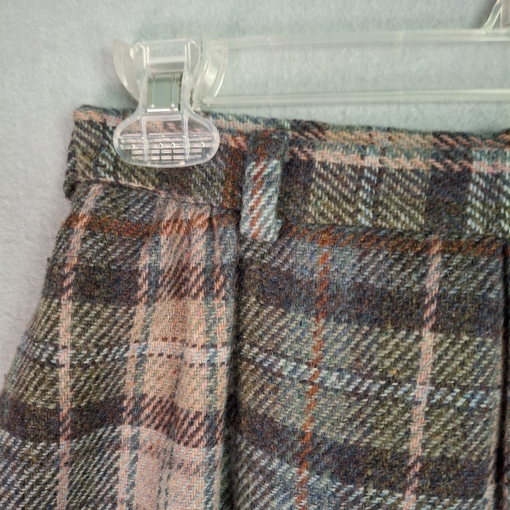 Vintage THE SPORTING‎ LIFE Size 10 Plaid Wool Skirt Brown Pink Zip Made In USA - Picture 6 of 14